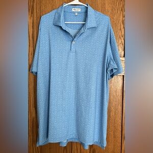 Peter Millar Summer comfort Skull 💀 Polo shirt. Sz XL. Blue.